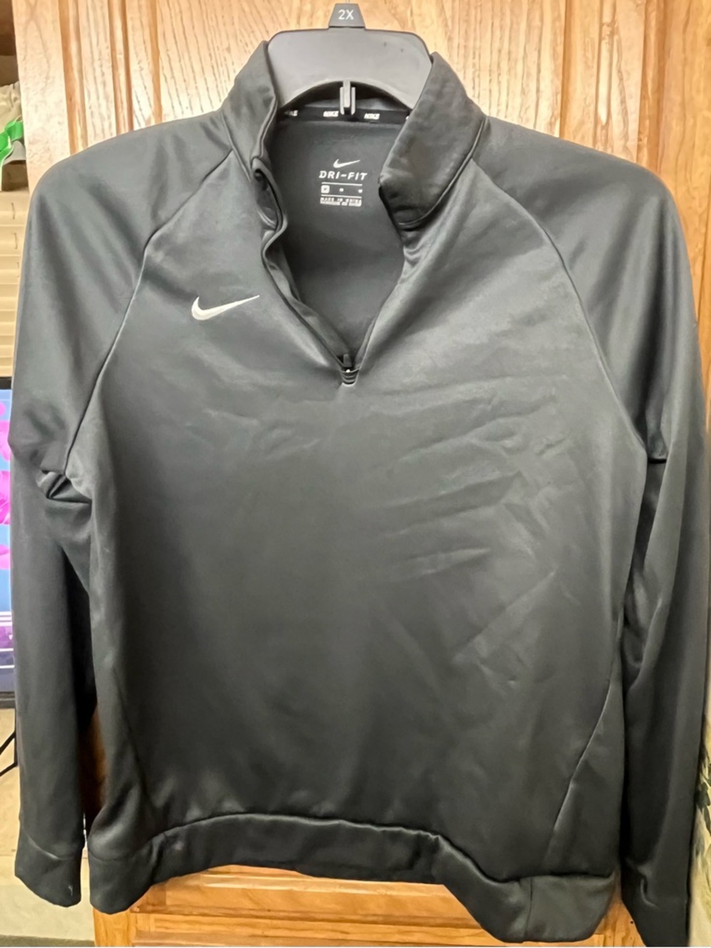 Nike Black Dri-FIT Half-Zip Performance Jacket Sz M
